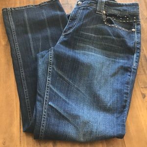 Seven 7 Dark Wash Bootcut Stretch Denim Jeans